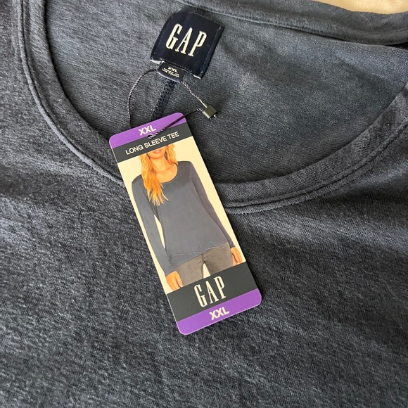 GAP women’s Long Sleeve Navy Tee NWT XXL - Picture 2 of 10